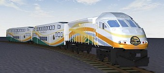 Rendering of a SunRail train.