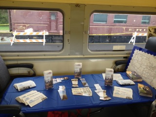 NARP literature display aboard one of the display cars.
