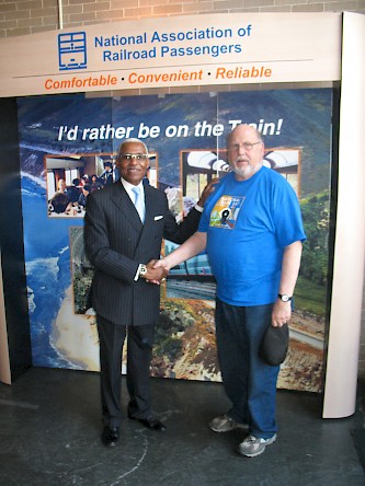 Mayor Wharton (left) with NARP's Bill Strong