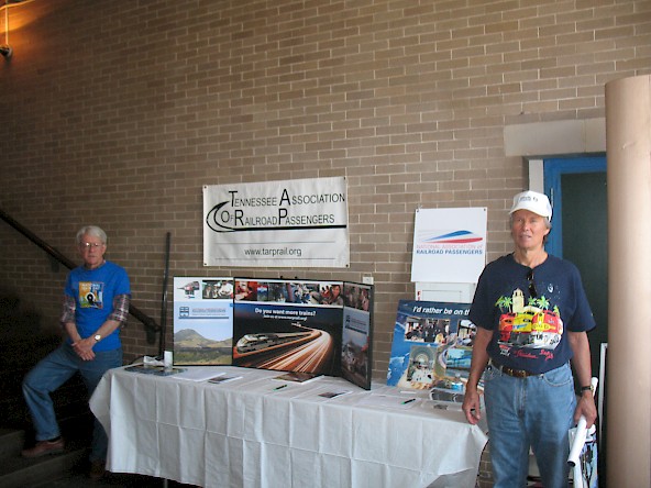 NARP members Bruce Smedley (left) and Carl Olsen with the NARP/TARP table.