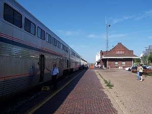Empire Builder at Williston, ND. Photo by J. Stephen Conn on Flickr.com.